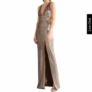 Silver/charcoal sequin gown